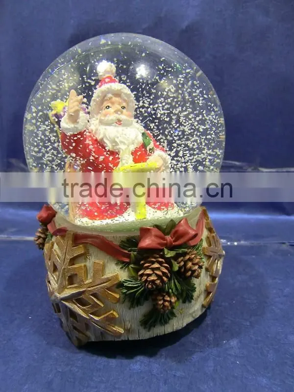 Resin Santa Claus Christmas Snow Globe