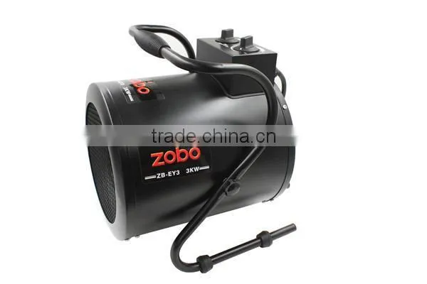 Round box ventilation air forced electric heater 3 kW
