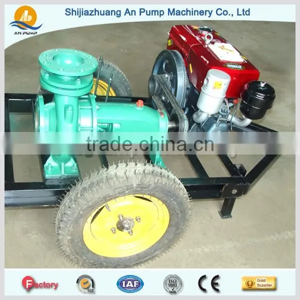 Belt driven diesel engine water slide pump