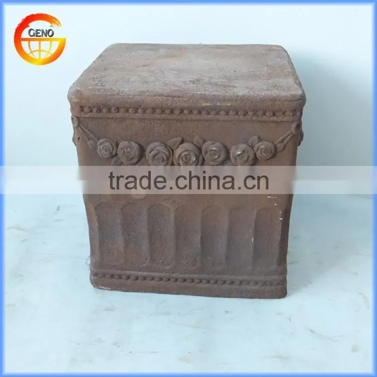 2017 home and garden supplies flower pot planter with rust metal finish