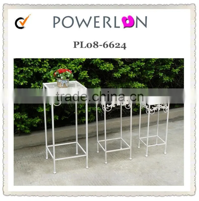 Antique White Metal Wedding Flower Planters