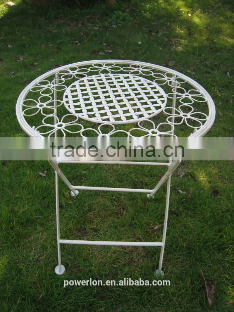 Antique White Foldable Outdoor Children Table Chair Set