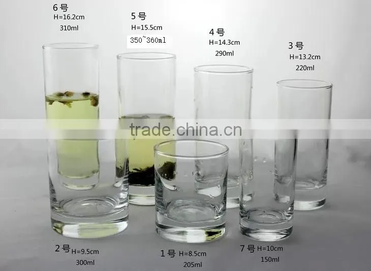 Straight round drinking glass cup