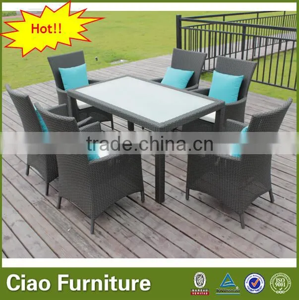 Garden patio rattan table set / dining table and chair