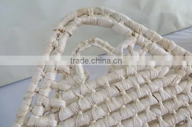Wholesale corn husk cheap handmade natural straw bag