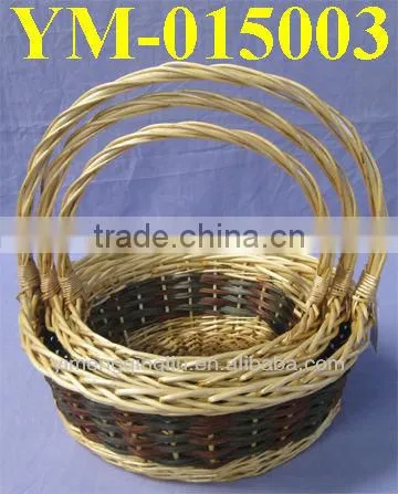 round willow gift baskets
