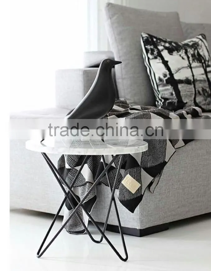 Modern style factory price metal iron coffee table with Wire U shape metal legs