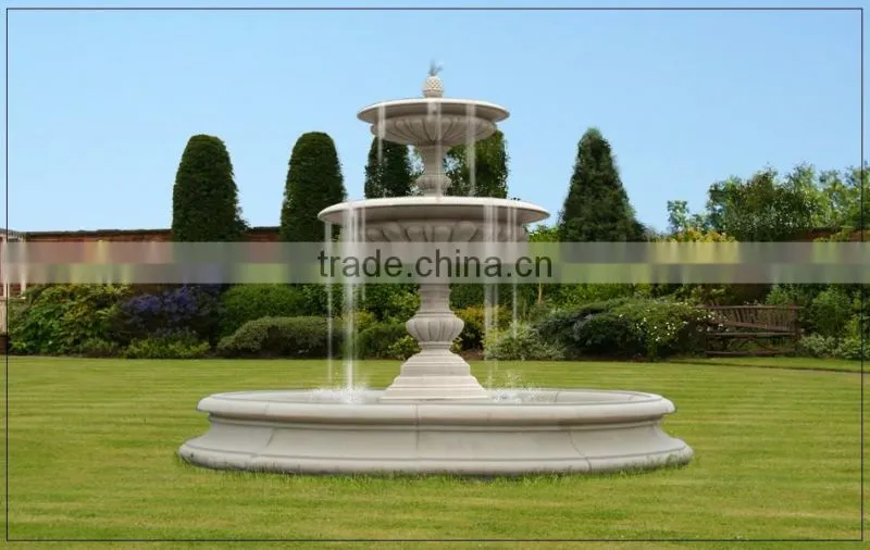 Outdoor decoration stone carving marble large italian garden fountain