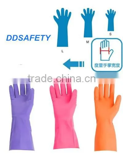 DDsafety Cheapest Latex Double Color Gloves Household Gloves