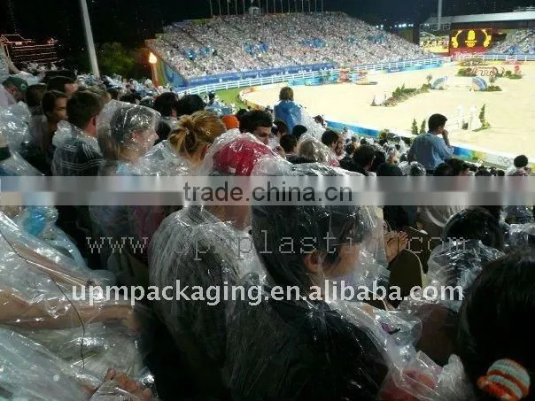 translucent disposable rain poncho