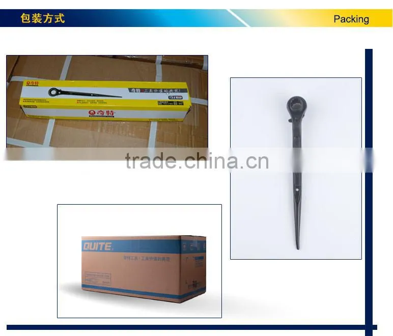 black pointed tail ratchet wrench,19*22 ratchet wrench,black ratchet wrench