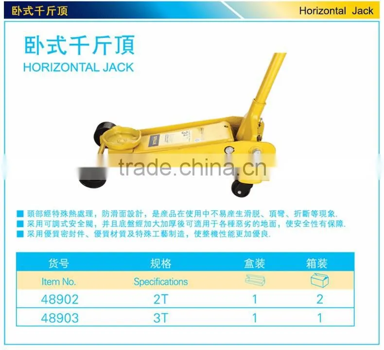 Industry Durable Horizontal Oil Jack With High Quality Steel