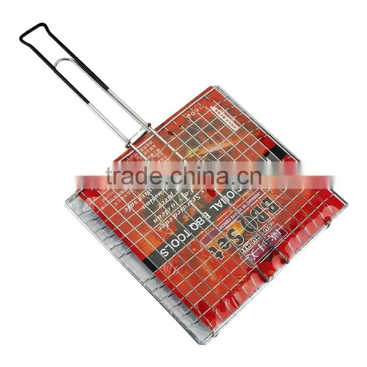 Wire grill basket with chrome plated