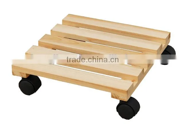 2014 Wooden flower flat lumber tray dolly tool cart/outdoor flower cart
