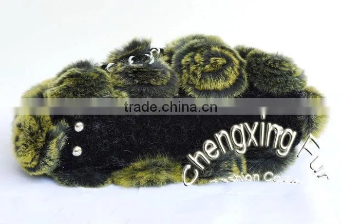 CX-H-13B Fashion Cheap Genuine Rex Rabbit Fur Beautiful Woman Hand Bag