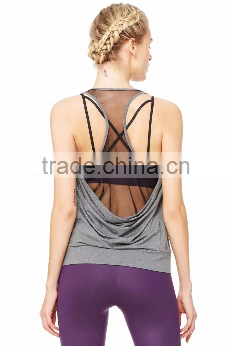 Woman's high quality singlet workout clothing fitness singlets