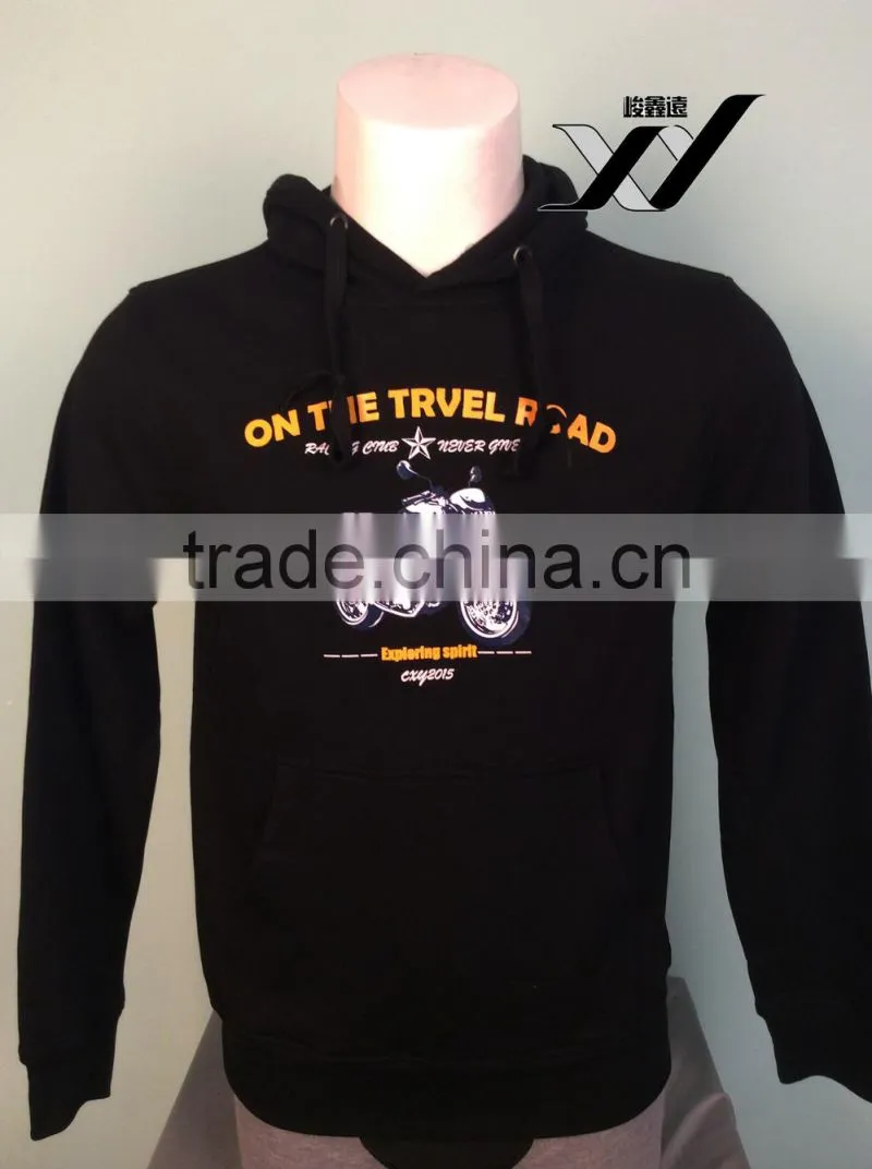 motorcycle black men hooded sweatshirt pullover