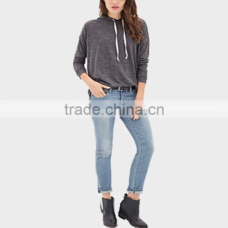 2015 women wear gray hoodie with tie