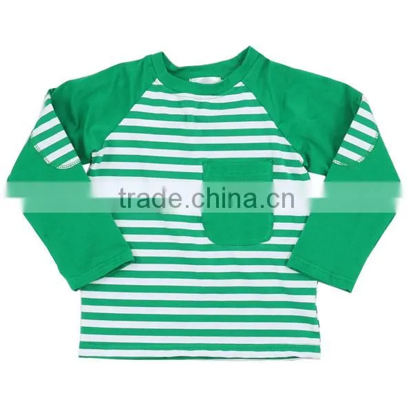 Newest sale monogram blanks ruffle sleeve children's wear T-shirts pocket