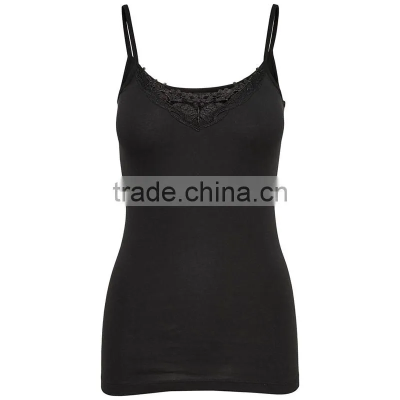 white black camisoles for women narrow shoulder straps slim lace tank tops