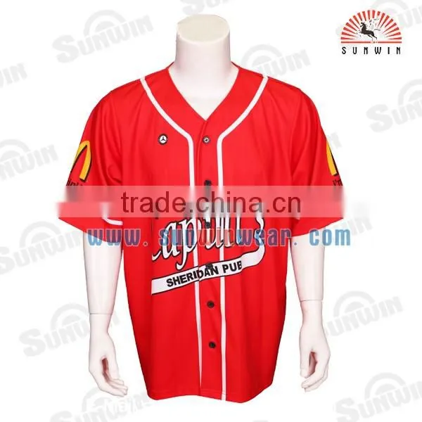 Button Shirts Baseball Jersey/Baseball Shirt Wholesale