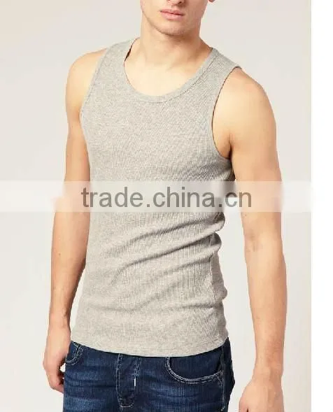 2012 top quality men's cotton/spandex tank tops