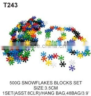 500g 4.2cm Kids Brain Development Plastic Toy Flower Tang Han Building Blocks