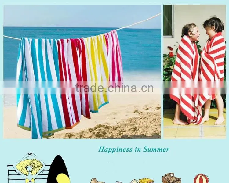 pool towel ,cotton blue and white pool towel