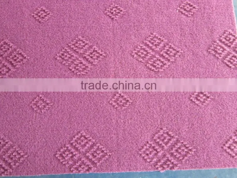 nonwoven polyester single Velour Jacquard carpet
