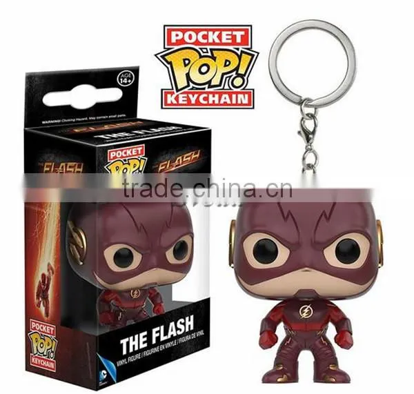 Pocket POP keychain,The Flash PVC figure Keychain, The Flash pop MINI keychain