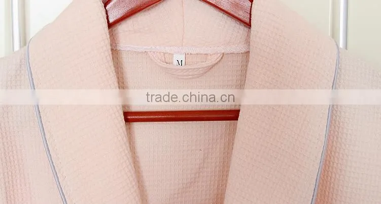 Soft Cotton Waffle Women Bathrobe, 100% Cotton Wholesale Bath robe