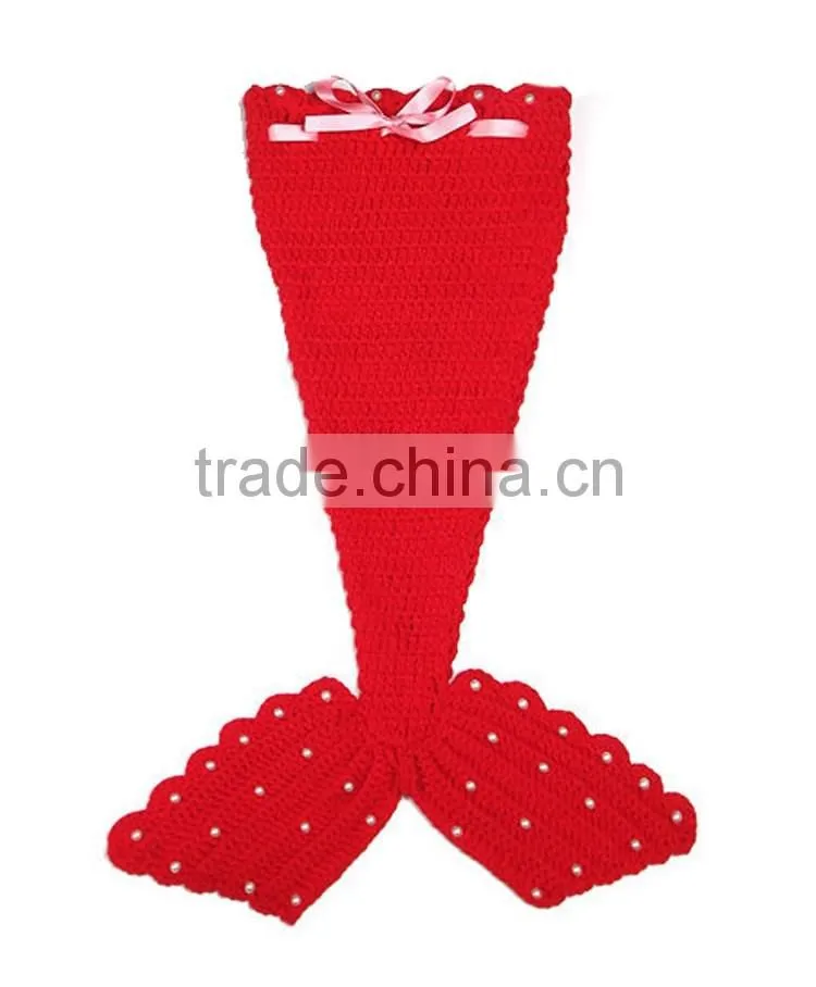 2017 Newborn Baby Knit Crochet Mermaid Headband Costume Photo Prop