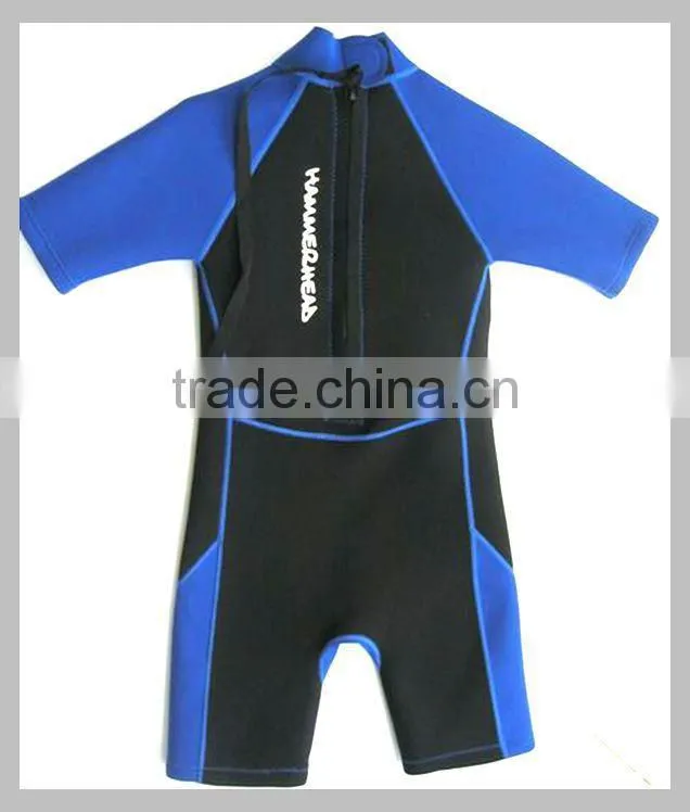 3mm Neoprene surf shorts for children ladies short sleeve suits
