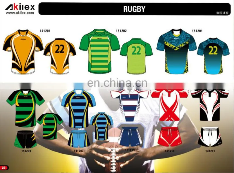High quality durable tear resistance breathable rugby jerseys free custom