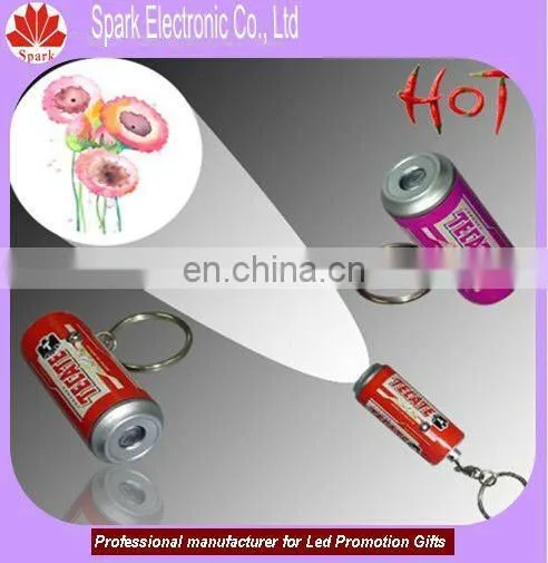 led can shape keychain plastic promotional items