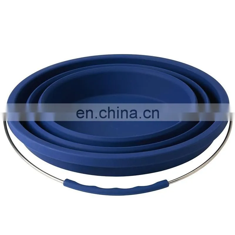 Portable Foldable Silicone Ice Bucket For Fishing/Camping/Beer