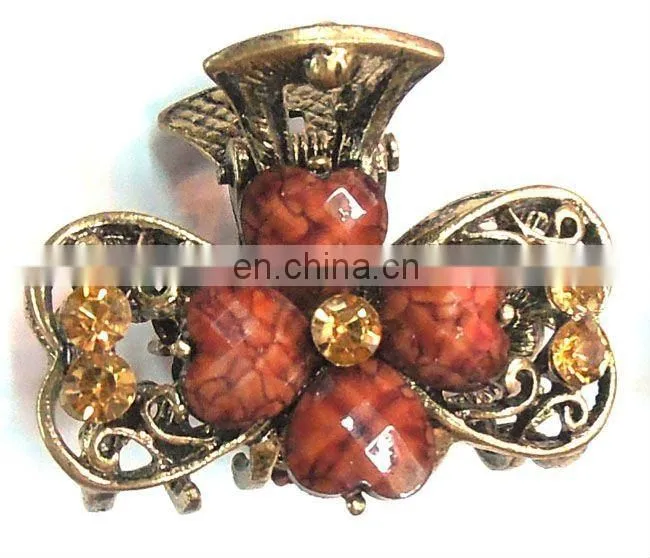alloy hair claw clip with rhinestone for women or lady