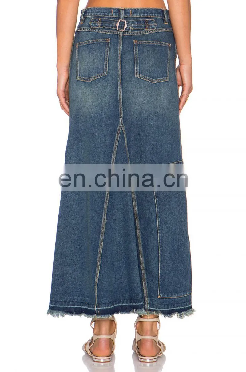 New Fashion Jean Long Jean Skirt