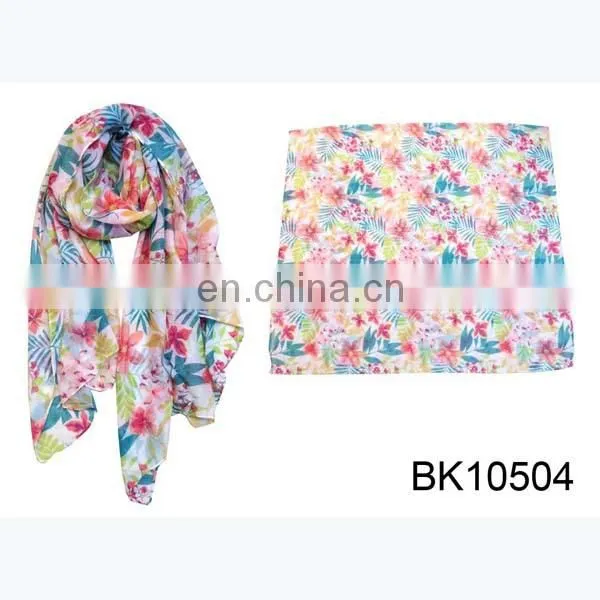 Fashion ladies beach colour printed boho scarf
