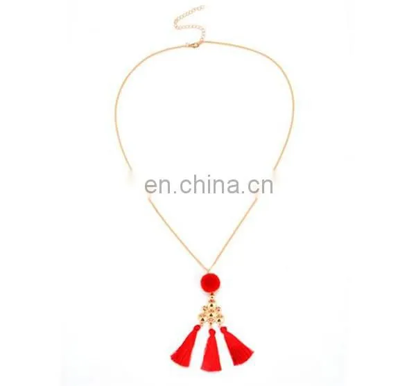 Fashion Jewelry Bohemian Earring Women Long Red Tassel Fringe Dangle Earring