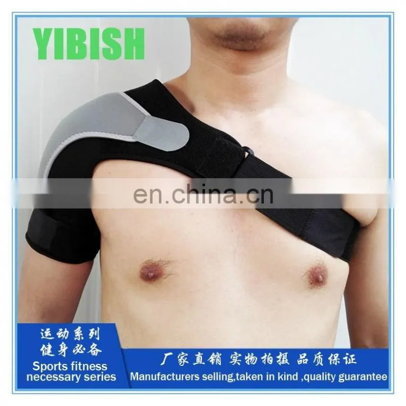FDA Approved Adjustable Single Shoulder Brace Elastic Gym Sports Support Strap Wrap,orthopedic braces#HJ0001
