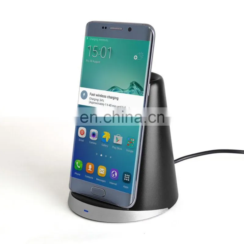 2017 newest stand wireless charger station holder for mobile phone power bank