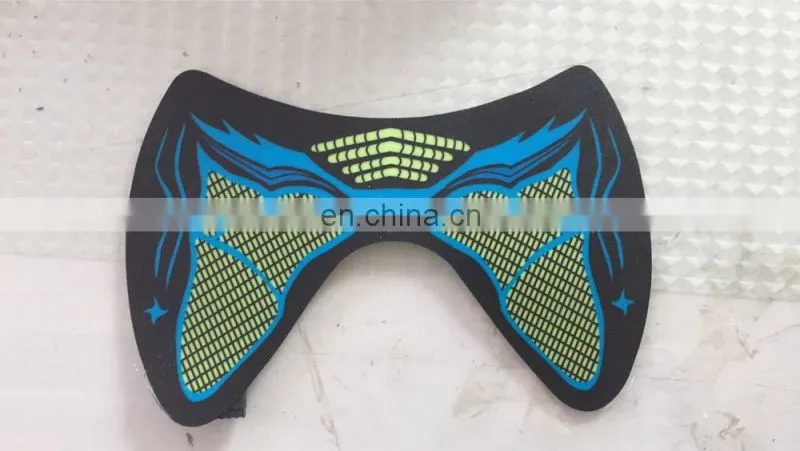Sound Activated Glow EL Mask Panel Face Mask for Halloween