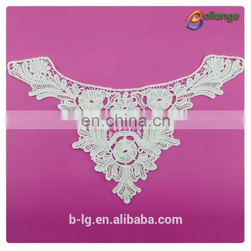 Bailange neck design white color cotton ladies stylish band neck design