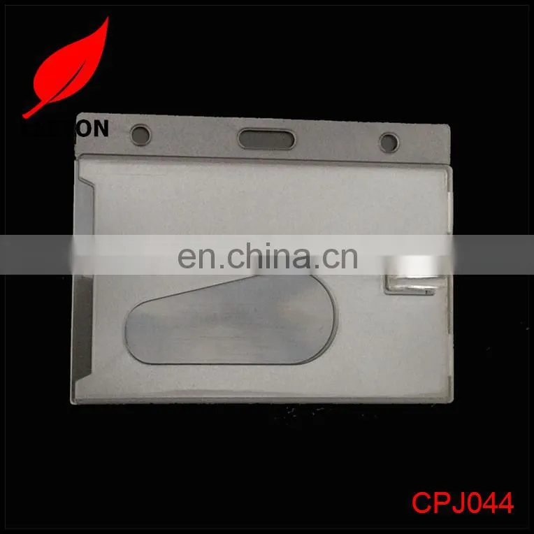 Factory supply custom horizontal PVC rigid badge holder