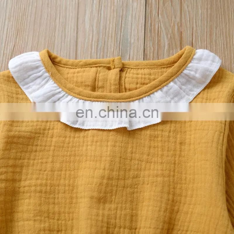 Infants & Toddler Clothes Romper Baby Girls Playsuit Spring Ruffle Linen Onesie