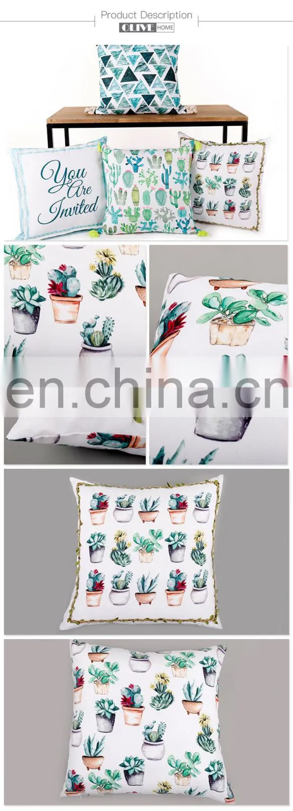 Custom embroidered waterproof egg chair outdoor cushion decorative throw pillow With Straw Lace