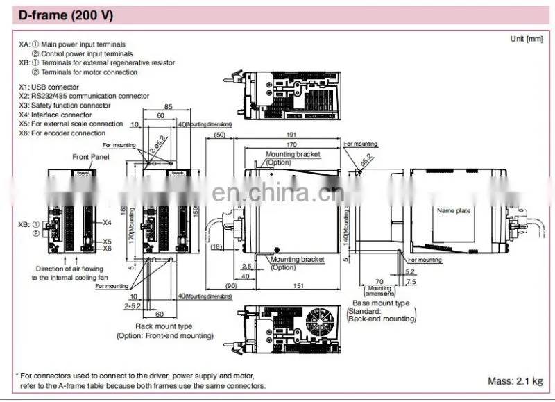 100w AC Servo Motor Drive Panasonic MADLN05SG For Industrial Robot Arm
