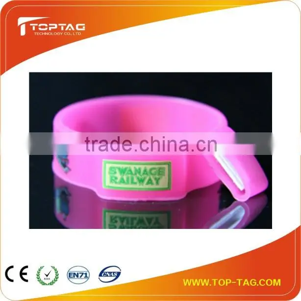 NTAG203 Silicone Rfid Wristband / Bracelet for Events/Gym/Hospital