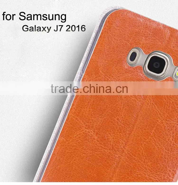 MOFi Original Leather Flip Cover Case for Samsung Galaxy J7 2016 J710F, Mobile Back Housing for Samsung J7 2016